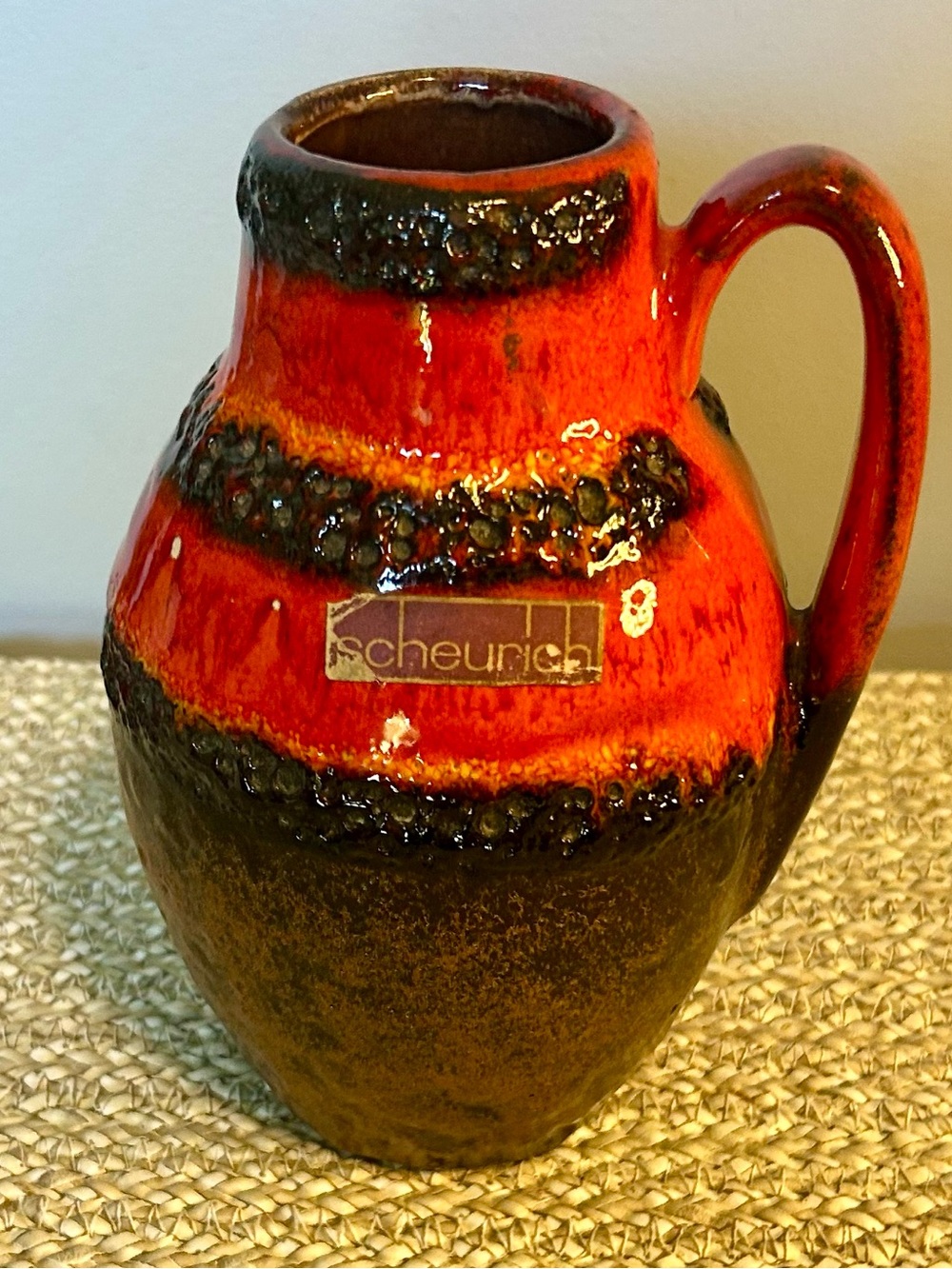 West Germany Fat Lava 
Keramik Vase Vintage